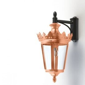 Louvre 06 | Kupfer Wandleuchte – elegante Außenbeleuchtung im Empire-Stil mit hängender Laterne von Roger Pradier